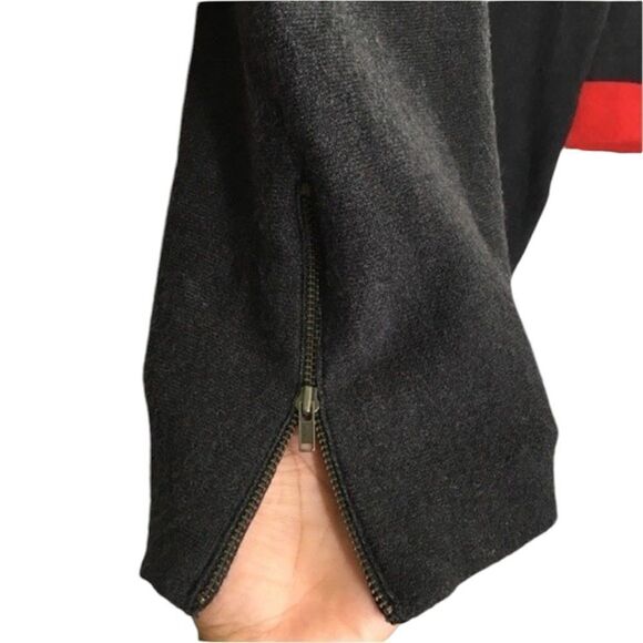 NANETTE LEPORE SOFT WOOL BLEND TUNIC SWEATER‎ WITH SIDE ZIPPER 3/4 SLEEVE LARGE - Picture 5 of 12